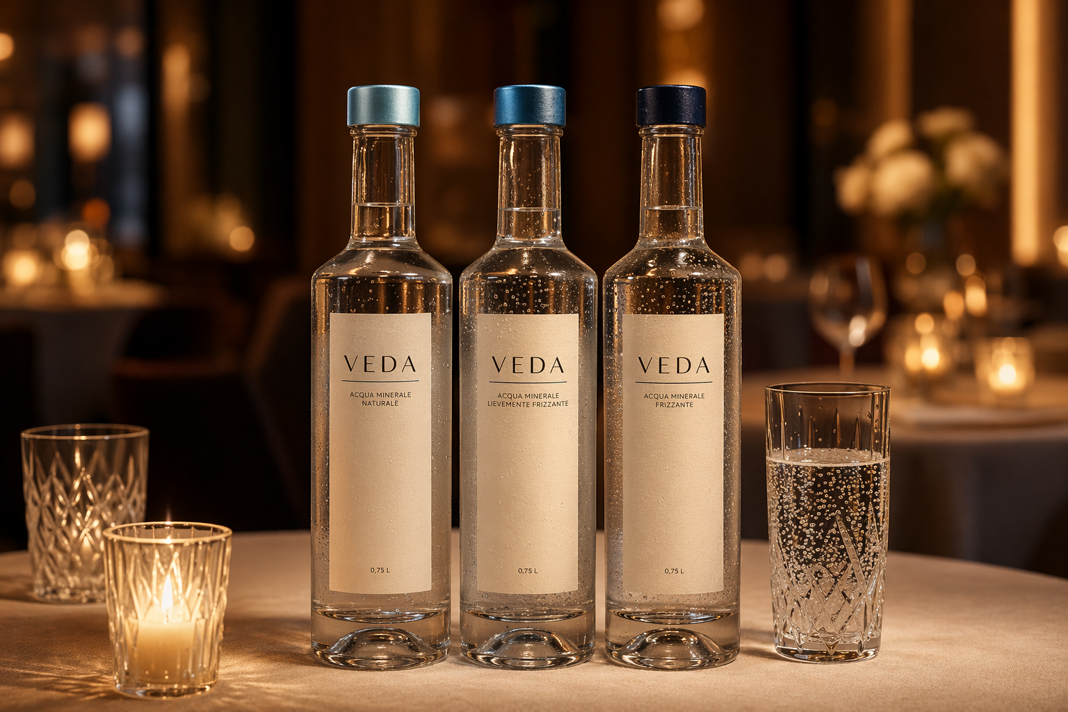 VEDA, ambientato su tavola di ristorante